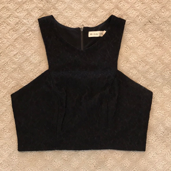 Black Crop Top - Picture 2 of 4